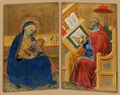 Madonna of Humility and St. Jerome by attributed to Benedetto di Bindo